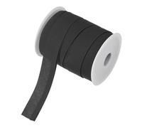 M METERXITY Double Fold Bias Tape 1 Inch 25 Yards Cotton Bias Binding Tape Bulk Double Fold Bias Tape for Sewing/Seaming Hemming/Binding//Quilting/DIY Craft [Black]