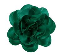 M METERXITY Extra Large Rose Flower Brooches, 7.87 Inch Lapel Pins Dainty Satin Fabric Big Camellia Oversized Brooch Pin for Women Wedding/Dance/Clothes/Accessories/Party[20cm, Dark Green]
