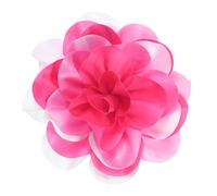 M METERXITY Extra Large Rose Flower Brooches, 7.87 Inch Lapel Pins Dainty Satin Fabric Big Camellia Oversized Brooch Pin for Women Wedding/Dance/Clothes/Accessories/Party [20cm, Pink/White]
