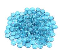M METERXITY Fire Glass Stones 18-22mm, 350g/0.77-Pound, Sky Blue
