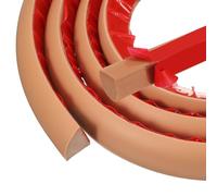 M METERXITY Flexible Quarter Round Molding 118 Inch Self-Adhesive Bathtub Trim Molding Peel and Stick Rubber Quarter Round Trim for Floor/TubWall Edge Corner/Stairs/Columns [Brown,0.5In]