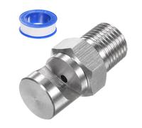 M METERXITY Flood Jet Tip 1/8BSPT 1.9mm Orifice Stainless Steel Wide Angle Flat Fan Spray Tip W Sealing Tape for Cleaning/Lubrication/Cooling/Humidification/Garden Nozzle
