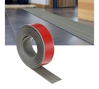 M METERXITY Floor Transition Strip Self Adhesive, 10FTx1.58Inch PVC Laminate Flat Divider Door Transition Strip for Joining Floor Gaps/Carpet/Tiles/Doorways [Grey Wood Grain]