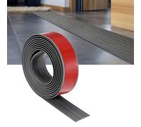 M METERXITY Floor Transition Strip Self Adhesive, 10FTx1.58Inch PVC Laminate Flat Divider Door Transition Strip for Joining Floor Gaps/Carpet/Tiles/Doorways [Dark Brown Wood Grain]