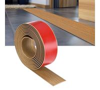M METERXITY Floor Transition Strip Self Adhesive, 10FTx1.97Inch PVC Laminate Flat Divider Door Transition Strip for Joining Floor Gaps/Carpet/Tiles/Doorways [Yellow Oak]