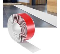 M METERXITY Floor Transition Strip Self Adhesive, 10FTx1.97Inch PVC Laminate Flat Divider Door Transition Strip for Joining Floor Gaps/Carpet/Tiles/Doorways [White]