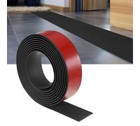 M METERXITY Floor Transition Strip Self Adhesive, 10FTx1.97Inch PVC Laminate Flat Divider Door Transition Strip for Joining Floor Gaps/Carpet/Tiles/Doorways [Black]