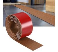 M METERXITY Floor Transition Strip Self Adhesive, 10FTx2.99 Inch PVC Laminate Flat Divider Door Transition Strip for Joining Floor Gaps/Tiles/Carpet/Doorways [Teak]