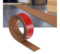M METERXITY Floor Transition Strip Self Adhesive, 6.56FTx1.58Inch PVC Laminate Flat Divider Door Transition Strip for Joining Floor Gaps/Carpet/Tiles/Doorways [Teak]