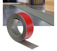 M METERXITY Floor Transition Strip Self Adhesive, 6.56FTx1.58Inch PVC Laminate Flat Divider Door Transition Strip for Joining Floor Gaps/Carpet/Tiles/Doorways [Grey Wood Grain]