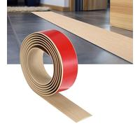 M METERXITY Floor Transition Strip Self Adhesive, 6.56FTx1.58Inch PVC Laminate Flat Divider Door Transition Strip for Joining Floor Gaps/Carpet/Tiles/Doorways [Maple Wood Grain]