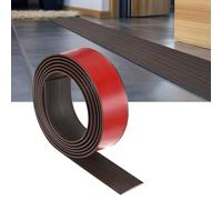 M METERXITY Floor Transition Strip Self Adhesive, 6.56FTx1.58Inch PVC Laminate Flat Divider Door Transition Strip for Joining Floor Gaps/Carpet/Tiles/Doorways [Black Walnut]