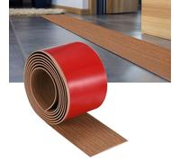 M METERXITY Floor Transition Strip Self Adhesive, 6.56FTx2.99Inch PVC Laminate Flat Divider Door Transition Strip for Joining Floor Gaps/Carpet/Tiles/Doorways [Teak]