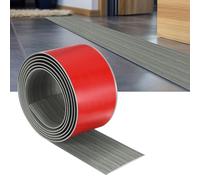 M METERXITY Floor Transition Strip Self Adhesive, 6.56FTx2.99Inch PVC Laminate Flat Divider Door Transition Strip for Joining Floor Gaps/Carpet/Tiles/Doorways [Grey Wood Grain]