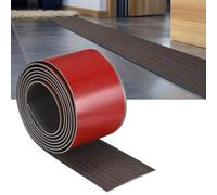 M METERXITY Floor Transition Strip Self Adhesive, 6.56FTx2.99Inch PVC Laminate Flat Divider Door Transition Strip for Joining Floor Gaps/Carpet/Tiles/Doorways [Black Walnut]