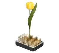 M METERXITY Flower Frog 2.05" x 1.34" Rectangle Copper Floral Arranger Pins Ikebana Holder W Rubber Base for Flower Arrangements/Craft Plant/Home Decor, Floral Kenzan Fixed Tool [1.1cm Pins]