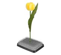 M METERXITY Flower Frog 3.78" x 2.76" Rectangle Steel Floral Arranger Pins Ikebana Holder W Rubber Base for Flower Arrangements/Craft Plant/Home Decor, Floral Kenzan Fixed Tool [1.1cm Pins]