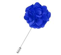 M METERXITY Flower Lapel Pins for Men, Boutonnieres Pin Camellia Flower Groom Boutonnieres for Wedding/Graduation/Outfit Accessories/Party, Men Lapel Pins for Suits [Sapphire Blue]