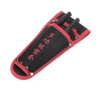 M METERXITY Garden Pruner Sheath, Non-Slip Canvas Pruning Shears Sheath Plier Holder for Belt, Garden Scissors Case for Hand Pruner/Garden Shears/Clippers [Red-Black]