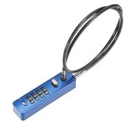 M METERXITY Gate Locks for Outdoor Fence, 23.6IN Heavy Steel Cable Rope Keyless 4-Digit Combination Lock for Gate/Cabinet/Snowboard/Bike/Locker, Resettable Code Security Cable [Blue]