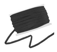 M METERXITY Gimp Braid Trim, 1/2 Inch 12cm x 25 Yards Polyester Woven Trim Lace Ribbon Fabric Upholstery Trim for Sewing/Costume/Home Decor/DIY Craft/Curtain/Jewelry Making [Black]