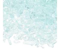 M METERXITY High Luster Fire Glass Gravel Stone, Glass Gems, Crushed Glass, Broken Glass Pieces for Crafts/Vases/Aquarium/Garden Decorations 6-9mm, 500g/1.1-Pound [Transparent]