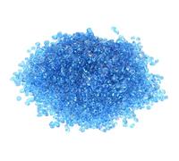 M METERXITY High Luster Round Fire Glass Beads, Glass Gems, Glass Pebbles, Glass Marbles for Vases/Fire Pit/Crafts/Aquarium/Garden Decorations 3-6mm, 550g/1.21-Pound [Sea blue]