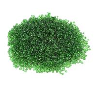 M METERXITY High Luster Round Fire Glass Stones, Glass Gems, Glass Pebbles, Glass pieces for Vases/Fire Pit/Garden Decorations 3-6mm, 350g/0.77-Pound [Green]