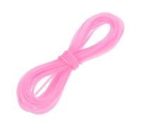 M METERXITY Hollow Pipe Tubing Rubber Cord, 5.5 Yards 2mm Stretchy String with 1.2mm Hole Elastic Strings Barber Cords for Jewelry Making/DIY Crafts/Necklaces/Bracelets [Pink]