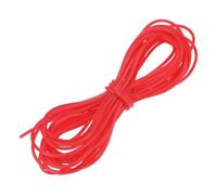 M METERXITY Hollow Pipe Tubing Rubber Cord, 5.5 Yards 2mm Stretchy String with 1.2mm Hole Elastic Strings Barber Cords for Jewelry Making/DIY Crafts/Necklaces/Bracelets [Bright Red]