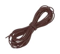 M METERXITY Hollow Pipe Tubing Rubber Cord, 5.5 Yards 2mm Stretchy String with 1.2mm Hole Elastic Strings Barber Cords for Jewelry Making/DIY Crafts/Necklaces/Bracelets [Coffee]