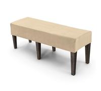 M METERXITY Jacquard Bench Slipcover, 41-51" Rectangle Solid Bench Seat Cover, Removable Washable for Banquet/Bedroom/Piano [Khaki,