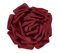 M METERXITY Large Rose Flower Brooches Lapel Pin, Lapel Pins Dainty Satin Fabric Big Camellia Flowers Oversized Brooches and Pins for Wedding/Parties/Clothes/Jewelry [16cm, Wine Red]