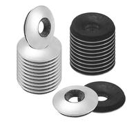 M METERXITY M4.8 x 14mm EPDM Bonded Sealing Rubber Washers, 50-Pack 304 Stainless Steel Neoprene Rubber Washers Gasket for Bolts/Screws/Machinery/Ships/Roof