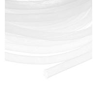 M METERXITY Mesh Tube Ribbon 25 Yards, 8mm Elastic Fabric Ribbons Mesh Tubing for Crafts/Gift Wrapping/Flower Bouquets/Wedding/Birthday/Holiday/Wreaths Christmas/Decoration[White]
