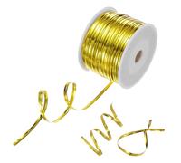 M METERXITY Metal Twist Ties, 100 Yards Metallic Twists Tie Bread Twisty-Ties for Party Decoration/Garden Plant/Gift Wrapping Bag/Cake/Pops Candy/Bakery Bags [Gold]