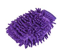 M METERXITY Microfiber Chenille Wash Mitt - Double Side Reusable Gloves for Cleaning, Scratch-Free, Apply to Car Cleaning, Kitchen (8.66 x 5.9'', Purple)