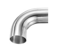 M METERXITY OD 2 Inch 90 Degree Mandrel Bend Elbow, Thicken 1.5 mm 304 Stainless Steel Exhaust Elbow Pipe for Car Modified Exhaust System, Stair Handrail Bend, Height 115 mm