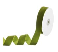 M METERXITY Olive Green Velvet Ribbon, 1 Inch X 10 Yards, Thick Velvet Ribbon for Gift Wrapping, Satin Ribbon for Clothing Accessories/Wedding Bow Making/Flower Bouquet Gift Ribbon