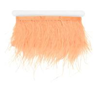 M METERXITY Ostrich Feather Trim Fringe, 2 Yards 3-4" Natural Fluffy Feather Trim for Crafting/DIY Sewing/Party Clothing/Wedding Dress Decoration/Dream Catcher [Champagne]
