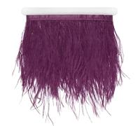M METERXITY Ostrich Feather Trim Fringe, 2 Yards 4-6" Natural Fluffy Feather Trim for Crafting/DIY Sewing/Party Clothing/Wedding Dress Decoration/Dream Catcher [Purple]