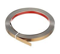 M METERXITY Peel and Stick Trim Molding, 16.4 ft x 0.4 in Stainless Steel Trim Tile Edge Moulding for Walls/Fireplace/Ceiling/Baseboard, Self Adhesive Frame Border [Rose Gold Mirror]