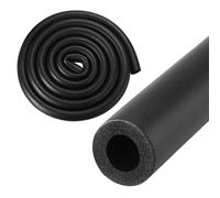 M METERXITY Pipe Insulation Foam Tube, 13mm 1/2" ID 23mm OD 2m Length, Soft Flexible Foam Tubing Pipe Foam Insulation for Handle Grip Support/Guitar Stand/Roof Racks [Black]