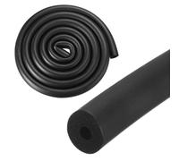 M METERXITY Pipe Insulation Foam Tube, 3mm 1/8" ID 11mm OD 2m Length, Soft Flexible Foam Tubing Pipe Insulation for Handle Grip Support/Guitar Stand/Roof Racks [Black]