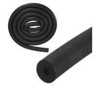 M METERXITY Pipe Insulation Foam Tube, 3mm 1/8" ID 11mm OD 3.3Ft 1m Length, Soft Flexible Foam Tubing Pipe Insulation for Handle Grip Support/Guitar Stand/Roof Racks [Black]