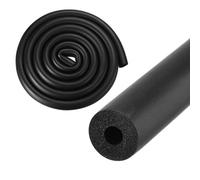 M METERXITY Pipe Insulation Foam Tube, 6mm ID 16mm OD 2m Length, Soft Flexible Pipe Foam Insulation for Handle Grip Support/Guitar Stand/Roof Racks [Black]