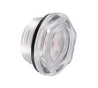 M METERXITY Plastic Oil Level Sight Glass with O-Ring - Air Compressor Fittings Check The Pump's Oil Level, Apply to Tank (27mm Dia, Clear, Black, White)