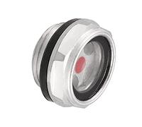 M METERXITY Plastic Oil Level Sight Glass with O-Ring - Air Compressor Fittings Check the Pump's Oil Level, Apply to Tank (20mm Dia, Clear, Red)