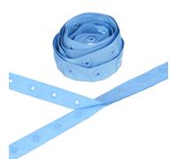 M METERXITY Plastic Snap Buttons, 2 Yards Plastic Snaps, Polyester Tape Hook & Eye Zipper Popper Press Stud Fastener for Sewing/Clothes/Fabric/DIY Craft [Sapphire Blue, 25mm Spacing]