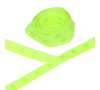 M METERXITY Plastic Snap Buttons, 2 Yards Plastic Snaps, Polyester Tape Hook & Eye Zipper Popper Press Stud Fastener for Sewing/Clothes/Fabric/DIY Craft [Fluorescent Green, 25mm Spacing]